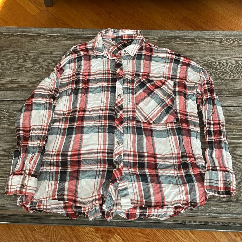 Primark - Long Sleeve, Button Down, Plaid Shirt